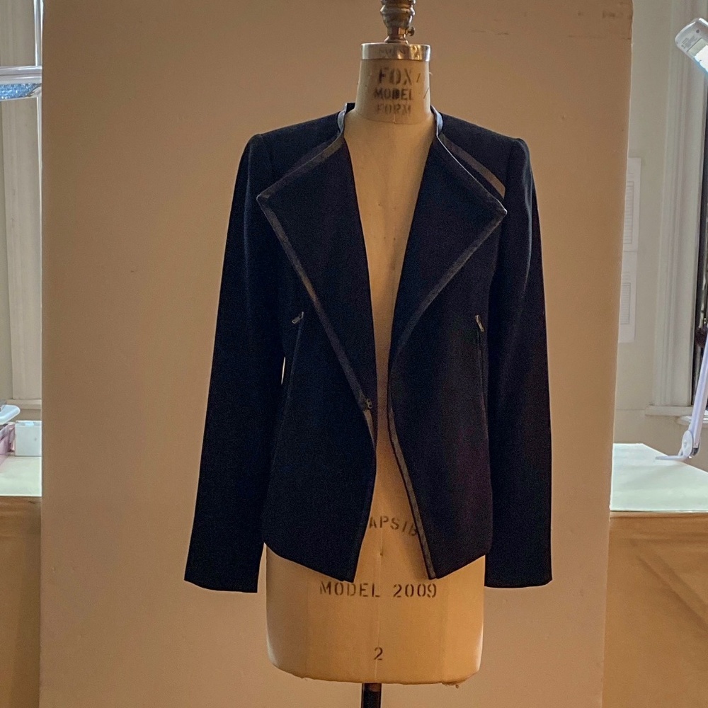 Cut25 by Yigal Azrouel Black Crepe Blazer Size 2